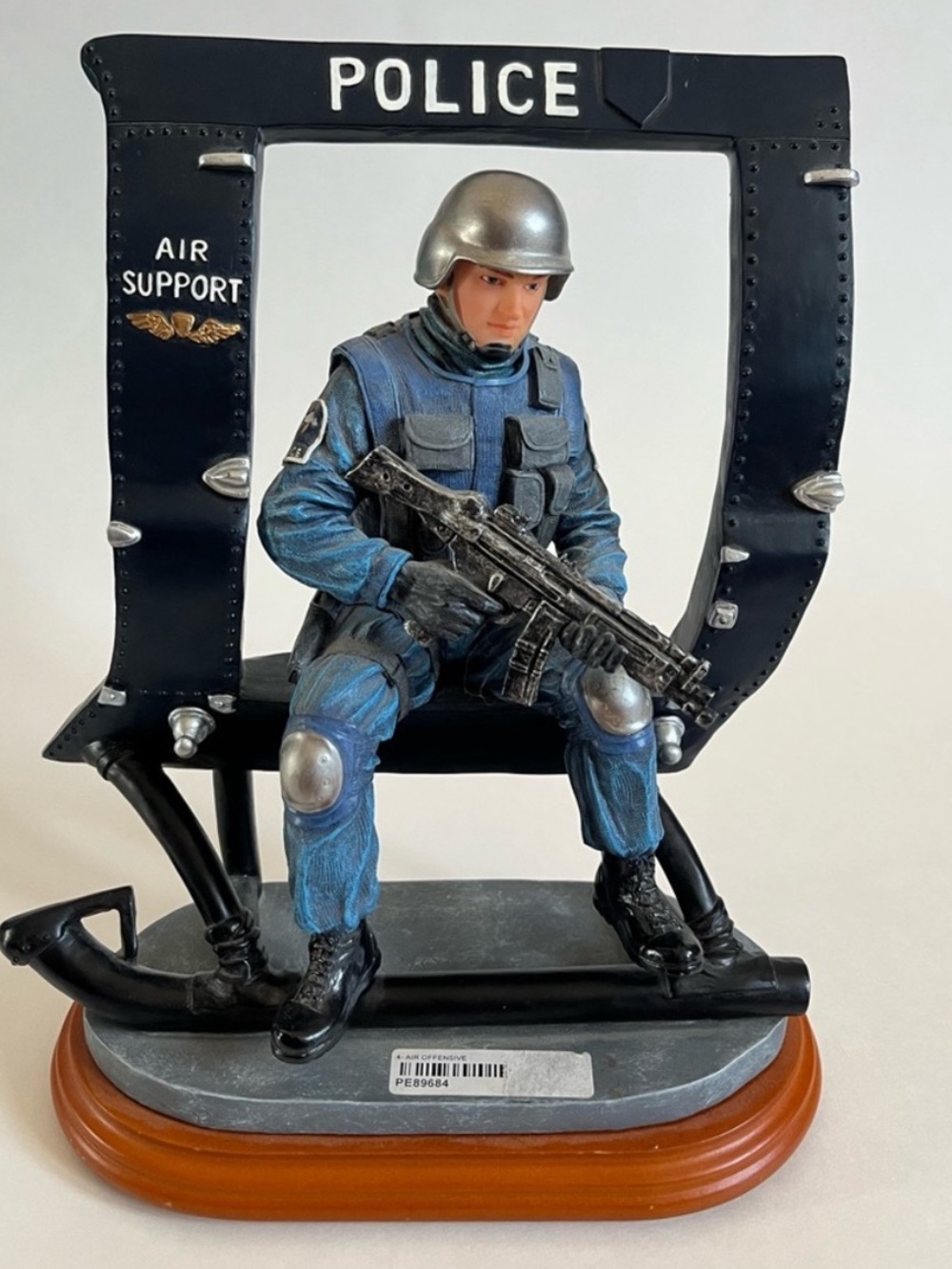 Van Mark, Police Air Support Resin Sculpture - Blue & Black Collectable RARE NEW